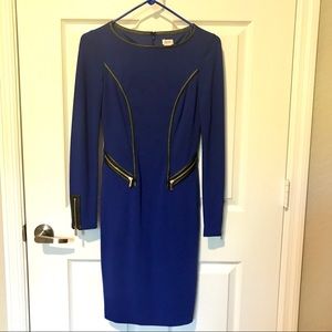Royal Blue Cache long sleeves dress